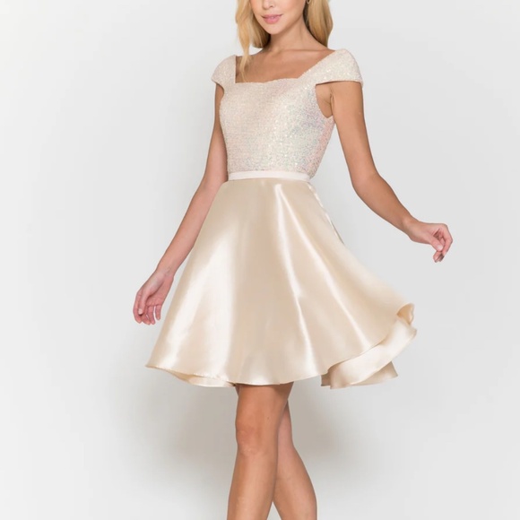 Champagne sequin dress - Picture 3 of 4